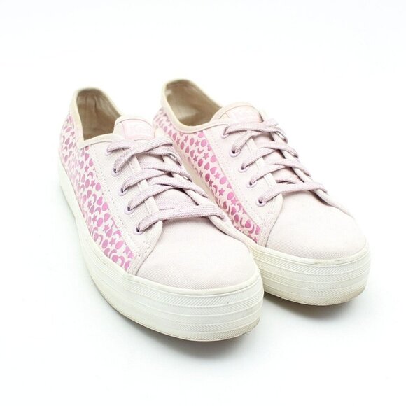 Keds Pink Metallic Moon and Stars Low Top Sneakers - Picture 3 of 11
